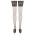 Cottelli Plus Size - 15cm leveät pitsisukat (musta)
