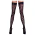 Cottelli Legwear - leopardikuvioiset stay-up sukat - musta - 4