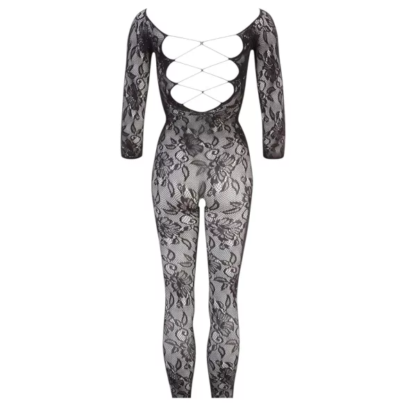 NO:XQSE - Kukkapitsinen catsuit - musta S-L