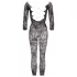 NO:XQSE - Kukkapitsinen catsuit - musta S-L