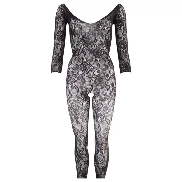 NO:XQSE - Kukkapitsinen catsuit - musta S-L