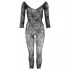 NO:XQSE - Kukkapitsinen catsuit - musta S-L