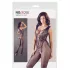 NO:XQSE - hihaton, avoin musta verkkobodystockings (S-L)
