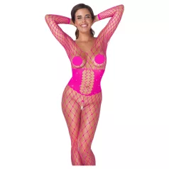 Cottelli - pinkki verkkobodystocking (S-L)