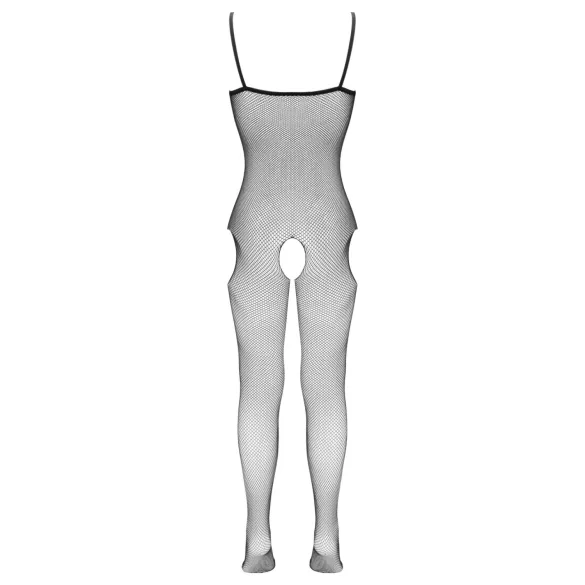 Cottelli Fantasy - sivuaukollinen, avoin musta verkkobodystocking (S-L)