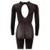 Cottelli - läpinäkyvä haaroista avoin catsuit (musta) - S/M