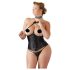Cottelli Plus Size - satiininen korsetti (musta) - 2XL