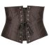 Cottelli Plus Size - satiininen korsetti (musta) - 3XL