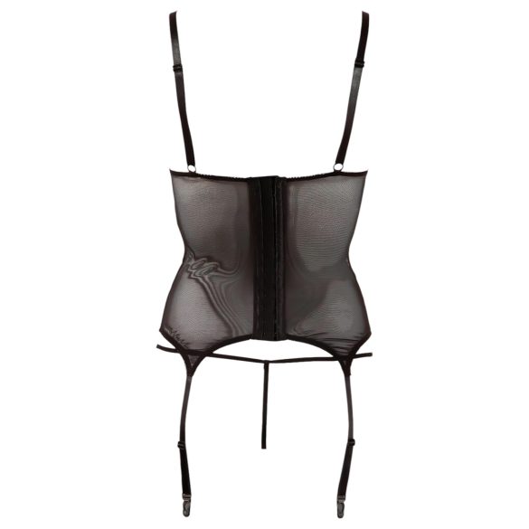 Cottelli - läpikuultava yläosa - kiiltävät raidat - musta - L