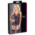 Cottelli - pitsinen avoin toppi ja stringit - musta - XL