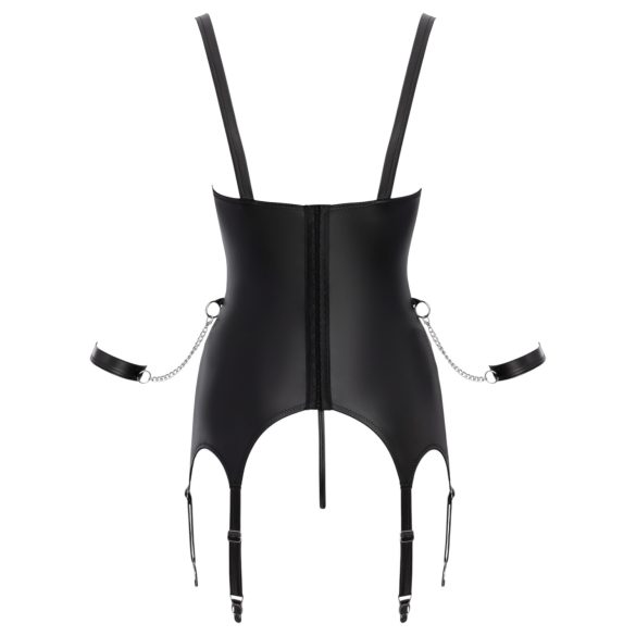 Cottelli - avoin rintaliivibondagesetti - musta