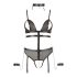 Cottelli Bondage - Avos body ketjuilla (musta) - XL