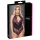 Cottelli Plus Size - kukkakuvioinen body - musta-violetti