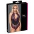 Cottelli Plus Size - kukallinen body (musta-violetti) - 3XL