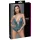 Cottelli - nyörityksellä varustettu pitsinen, avoin body (vihreä) - L
