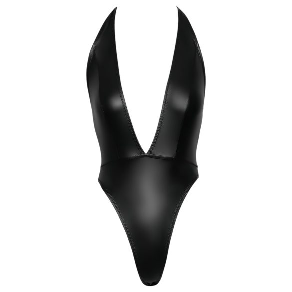 Cottelli Party - kiiltävä body kaulapannalla - musta - L