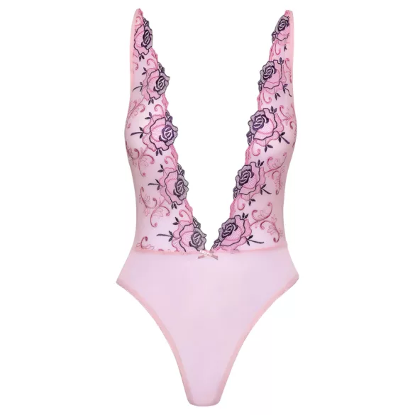 Kissable - pitsibody ruusukuviointi pinkki - L/XL