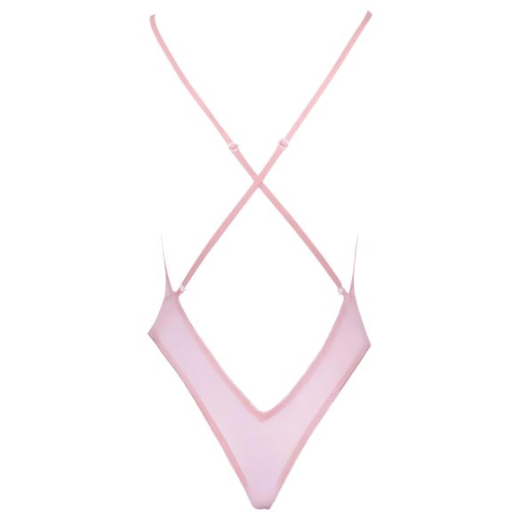 Kissable - pitsibody ruusukuviointi pinkki - L/XL