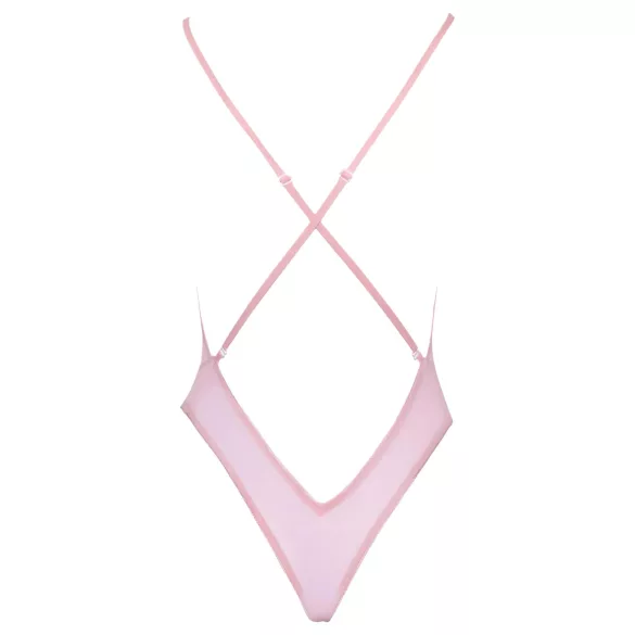Kissable - pitsibody ruusukuviointi pinkki - L/XL