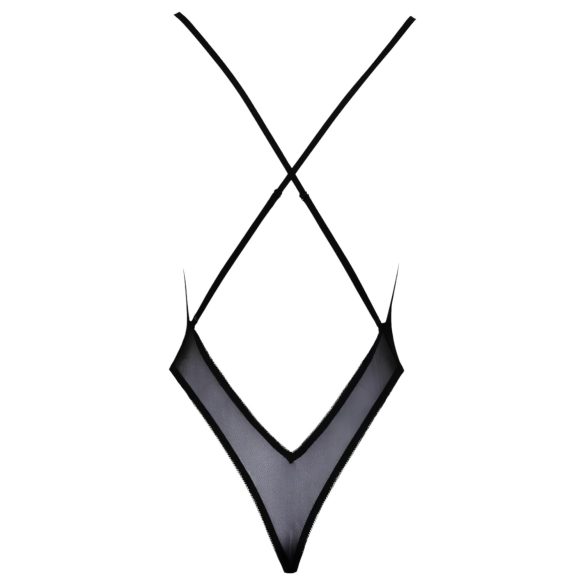 Kissable - pinkkiruusuinen body (musta) - L/XL