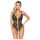 Avoin pitsibody strasseilla (musta) - XL