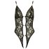 Avoin pitsibody strasseilla (musta) - XL