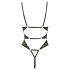 Avoin pitsibody strasseilla (musta) - XL