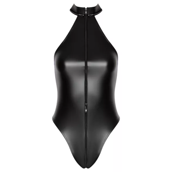 Noir - kiiltävä kaulapannan body (musta) - XL