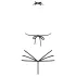 Obsessive - naisten body harness - koristeellinen - musta - S/M