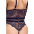 Cottelli - avoin ja remmien sexy body (musta) - M