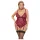 Cottelli Curves - body ketjuyksityiskohdilla - pitsi - punainen - 3XL