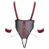 Cottelli Bondage - avoin body hihnoilla ja ketjulla - musta - M