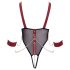 Cottelli Bondage - avoin harness-body ketjulla (musta) - L