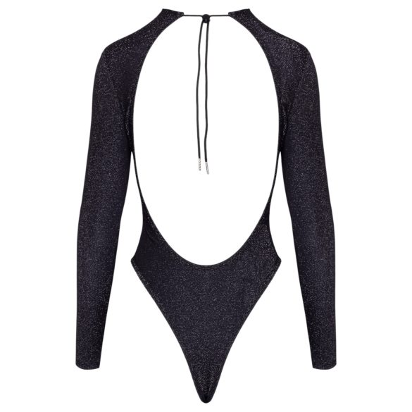 Cottelli - avoinselkäinen, kimalteleva body (musta) - M