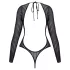 Cottelli - raidallinen, hopealangoilla koristeltu body (musta) - S-L