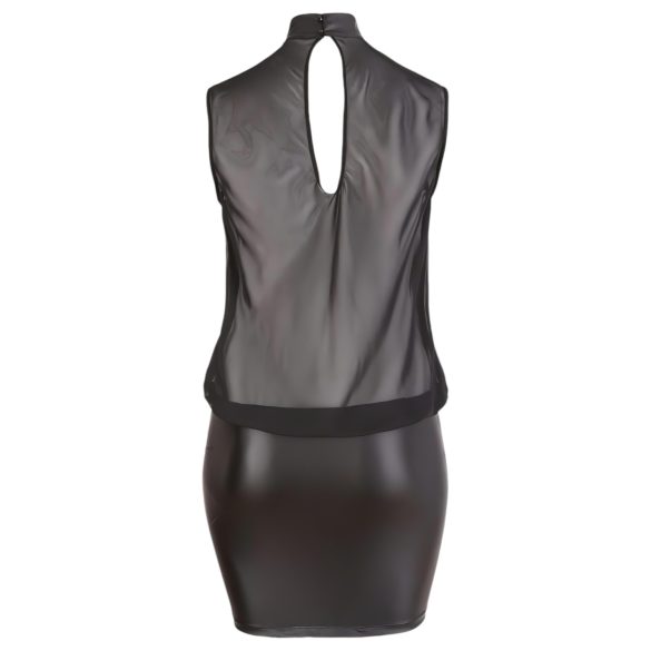 Cottelli Plus Size - kiiltävä sifonkimekko - musta