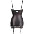 Abierta Fina - satiinihohtoinen push-up mekko (musta) - 85B/L