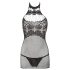 Mandy Mystery - verkollinen halterneck-mekko ja stringit (musta)