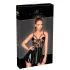 Noir - wetlook mekko verkkoyksityiskohdilla - musta