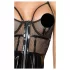 Noir - wetlook mekko verkkoyksityiskohdilla - musta - M
