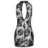 Noir - ruusukuvioinen hihaton minimekko (musta) - M