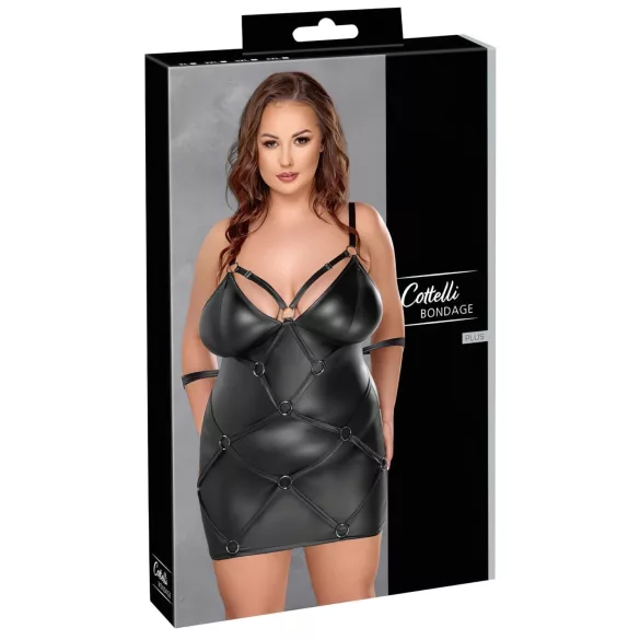 Cottelli Plus Size - mekko rannekahleilla - musta