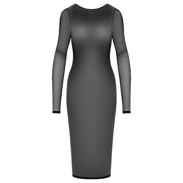 Cottelli Party - läpinäkyvä mekko vetoketjulla - musta