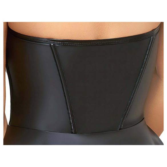 Cottelli - kiiltävä minimekko laskostetulla hameella - musta - M