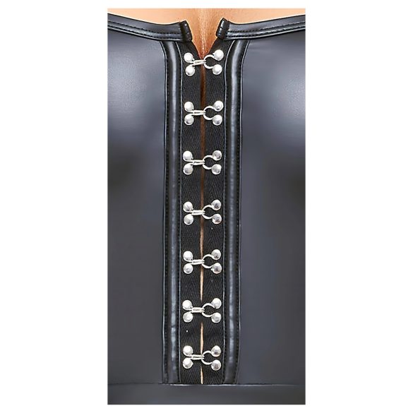 Cottelli - kiiltävä minimekko laskostetulla hameella - musta - L