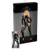 Noir - kiiltävä pitkähihaiset catsuit - musta - 3XL