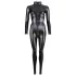 Cottelli - kiiltävä pitkähihainen catsuit - musta - S