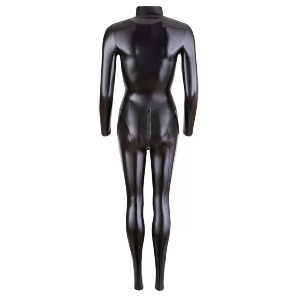 Cottelli - kiiltävä pitkähihainen catsuit - musta - L