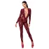 Noir Kink Royal - läpinäkyvä catsuit - punainen - M