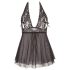 Cottelli Plus Size - pitsinen babydoll (musta) - 2XL